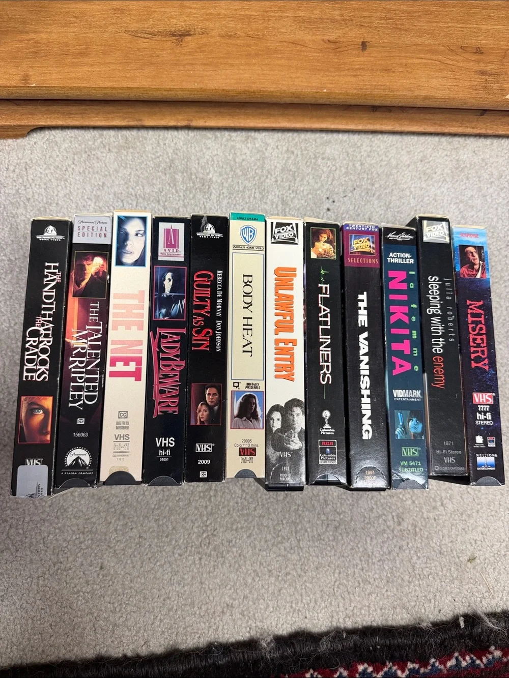 12 1990s thriller and drama VHS tapes